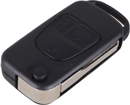 Techstar Car Key Cover Case Compatible Mercedes-Benz A C E Clk M L Slk Cl Sl AMG S Class 3 Buttons Hu64