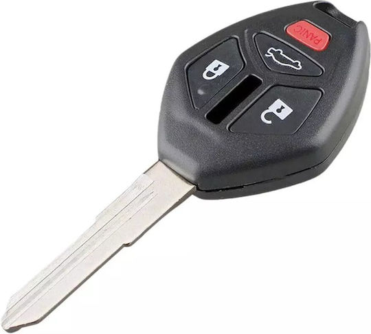Techstar Калъф За Ключ За Автомобил С 4 Бутонa Съвместим С Mitsubishi Lancer 2008–2015 Galant Eclipse – Fccid Модел Oucg8d-620m-a