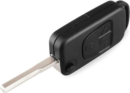 Techstar Car Key Cover Case Compatible Mercedes-Benz A C E Clk M L Slk Cl Sl AMG S Class 3 Buttons Hu64