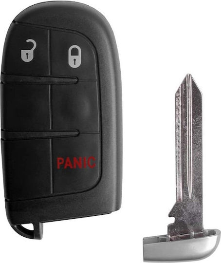 Husă Pentru Chei Auto Compatibilă Chrysler Dodge Jeep Fiat 3 Butoane Lamă Baterie Știfturi