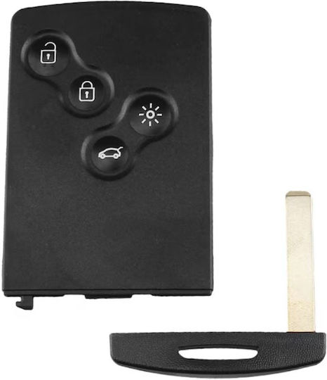 Husă Smartcard Pentru Chei 4 Butoane Techstar Compatibil Renault Megane Iii Scenic Laguna Iii Clio Captur