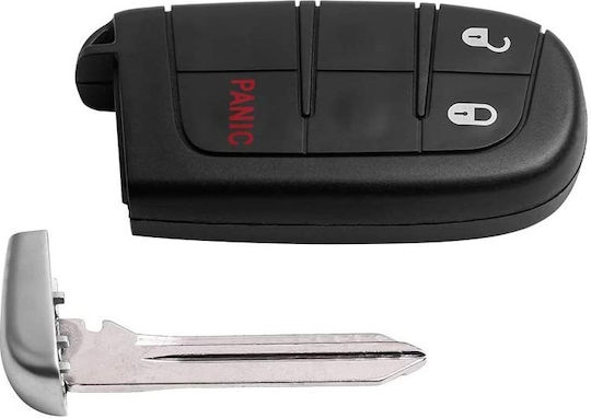 Husă Pentru Chei Auto Compatibilă Chrysler Dodge Jeep Fiat 3 Butoane Lamă Baterie Știfturi