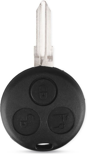 Techstar Car Key Case Compatible Mercedes Smart 3 Buttons Blade