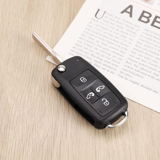 Techstar Husa Pentru Chei Auto VW Volkswagen Transporter T5 T6 Sharan Alhambra 5 Butoane