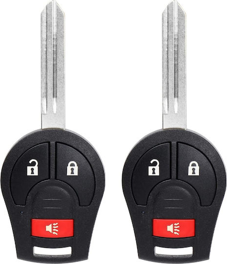 Husă Complet Programabilă Pentru Cheie Auto Compatibilă Nissan Qashqai X-trail Navara Pathfinder Murano Infiniti Fx – 2+1 Butoane Cip Id46 433mhz Fcc Cwtwb1u751