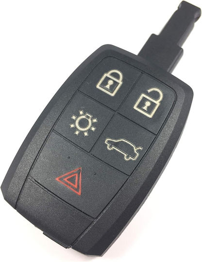 Husă Pentru Chei Auto Techstar 5 Butoane Compatibil Volvo C30 S40 V50 C70 Model Card Keyless Entry Fără Cip Fără Electronică