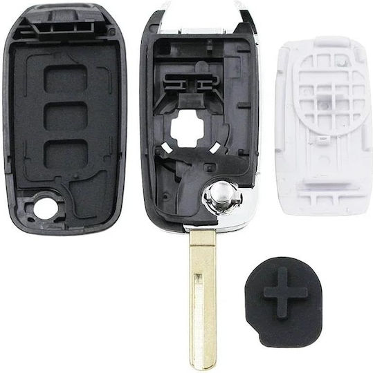 Husă Pliabilă Pentru Chei Auto Renault Kadjar Captur Megane Clio Koleos Scenic Laguna Fluence 3 Butoane