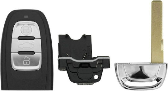 Techstar Autoschlüssel Schutzhülle Kompatibilität Audi A4l A6l A5 A6 A7 A8 Q5 Q7 S4 S5 S6 3 Tasten