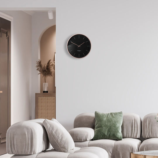 Kienzle Wall Clock Glass Rose Gold Ø25cm