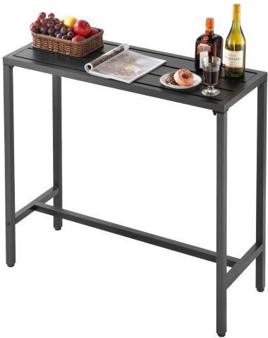 Outdoor Bar Free Standing Metal Table Bronze 100x37.5xcm
