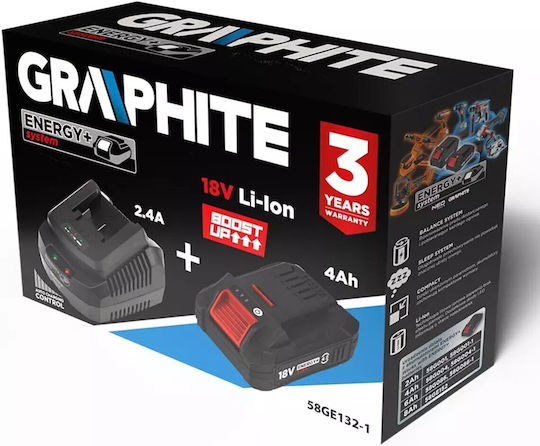 Graphite Tool Battery Lithium 18V with Capacity 4Ah