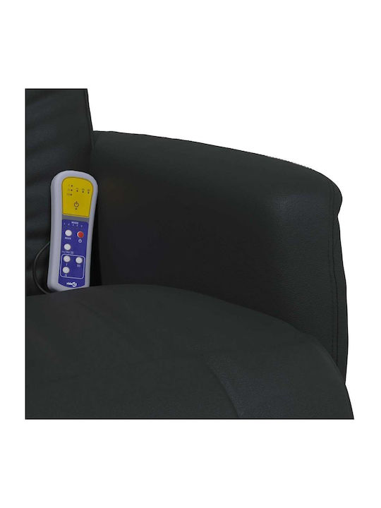 Moderner Liegestuhl aus Kunstleder Schwarz M71xP90xH105cm