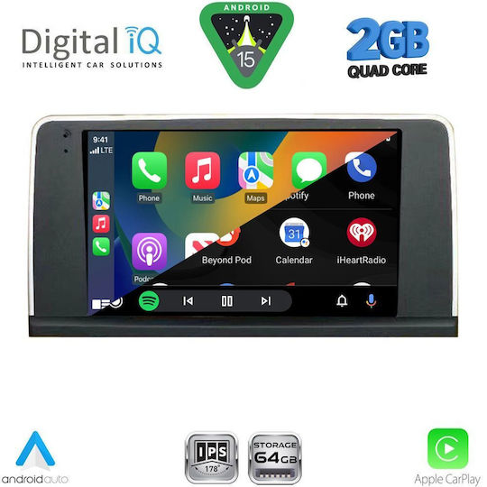 Digital IQ Ηχοσύστημα Αυτοκινήτου για BMW X5 (E70) / X6 (E71) 2013-2016 (Bluetooth/USB/WiFi/GPS/Apple-Carplay/Android-Auto) με Οθόνη Αφής 9"