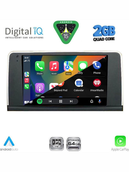 Digital IQ Car Audio System for BMW X5 (E70) / X6 (E71) 2006-2009 (Bluetooth/USB/WiFi/GPS/Apple-Carplay/Android-Auto) with Touch Screen 9"