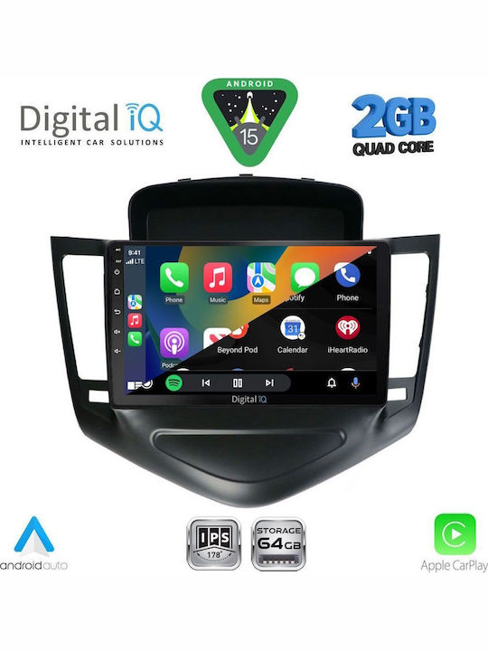 Digital IQ Car Audio System for Chevrolet Cruze 2008-2012 (Bluetooth/USB/WiFi/GPS/Apple-Carplay/Android-Auto) with Touch Screen 9"