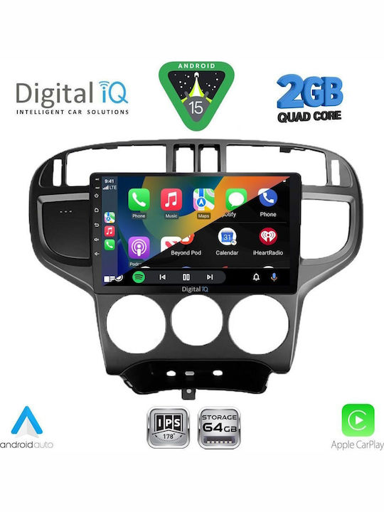 Digital IQ Car Audio System for Hyundai Matrix 2001-2010 (Bluetooth/USB/WiFi/GPS/Apple-Carplay/Android-Auto) with Touch Screen 9"