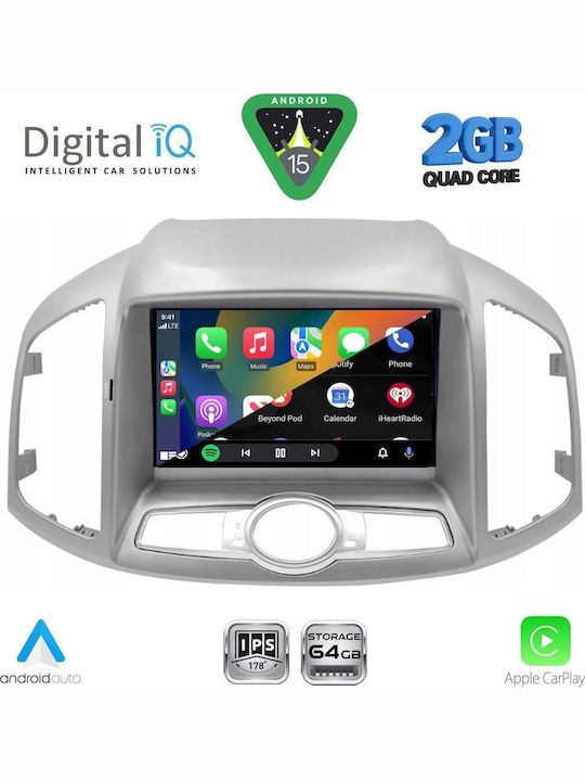 Digital IQ Car Audio System for Chevrolet Captiva 2012 (Bluetooth/USB/WiFi/GPS/Apple-Carplay/Android-Auto) with Touch Screen 9"