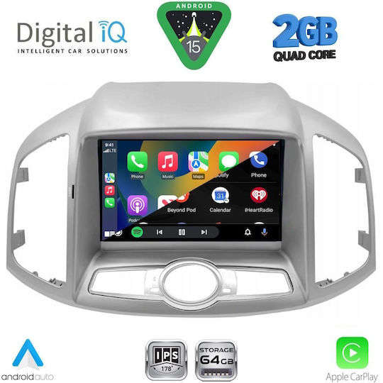 Digital IQ Car Audio System for Chevrolet Captiva 2012 (Bluetooth/USB/WiFi/GPS/Apple-Carplay/Android-Auto) with Touch Screen 9"