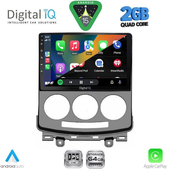 Digital IQ Car Audio System for Mazda 5 2004-2010 (Bluetooth/USB/WiFi/GPS/Apple-Carplay/Android-Auto) with Touch Screen 9"