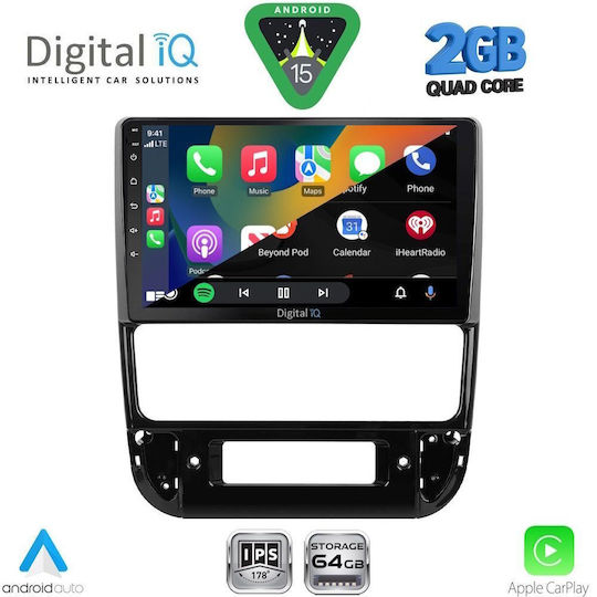 Digital IQ Car Audio System for Peugeot 406 1998-2004 (Bluetooth/USB/WiFi/GPS/Apple-Carplay/Android-Auto) with Touch Screen 9"