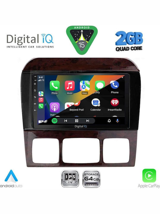 Digital IQ Car Audio System for Mercedes-Benz S Class 1998-2005 (Bluetooth/USB/WiFi/GPS/Apple-Carplay/Android-Auto) with Touch Screen 9"
