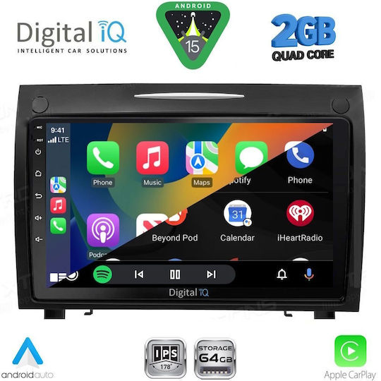 Digital IQ Car Audio System for Mercedes-Benz SLK 2004-2010 (Bluetooth/USB/WiFi/GPS/Apple-Carplay/Android-Auto) with Touch Screen 9"