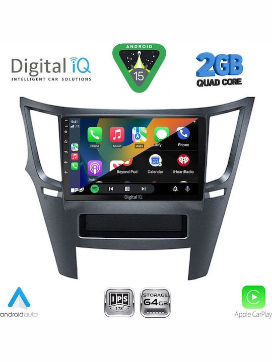 Digital IQ Car Audio System for Subaru Legacy / Outback 2009-2014 (Bluetooth/USB/WiFi/GPS/Apple-Carplay/Android-Auto) with Touch Screen 9"