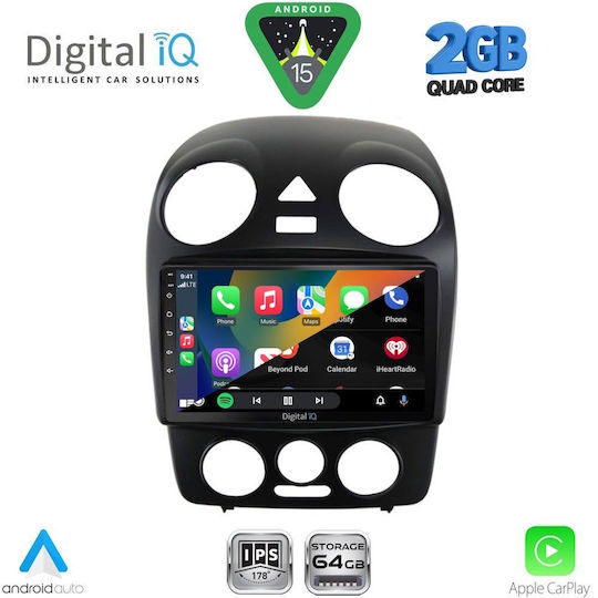 Digital IQ Car Audio System for Volkswagen Beetle 2004-2011 (Bluetooth/USB/WiFi/GPS/Apple-Carplay/Android-Auto) with Touch Screen 9"