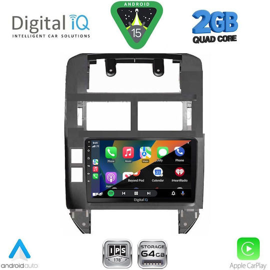 Digital IQ Ηχοσύστημα Αυτοκινήτου για Volkswagen Polo 2002-2009 (Bluetooth/USB/WiFi/GPS/Apple-Carplay/Android-Auto) με Οθόνη Αφής 9"