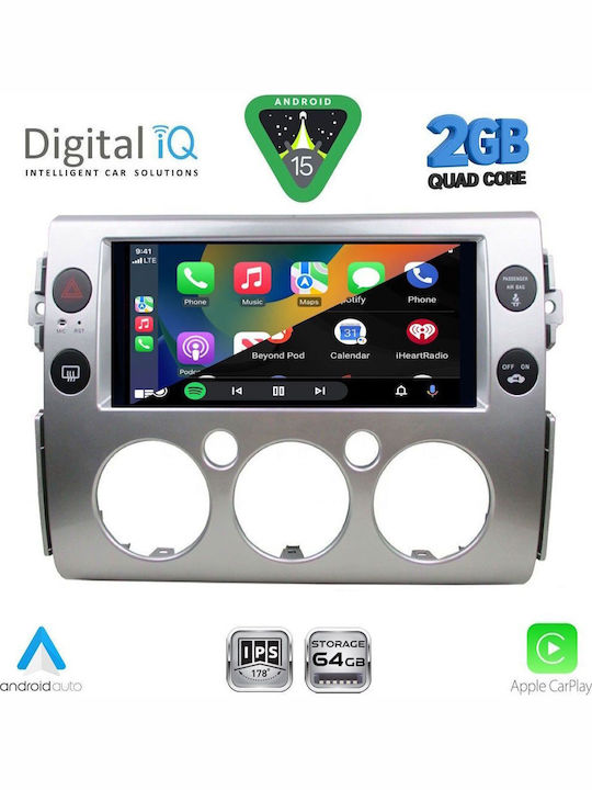 Digital IQ Car Audio System for Toyota FJ 2007-2013 (Bluetooth/USB/WiFi/GPS/Apple-Carplay/Android-Auto) with Touch Screen 9"
