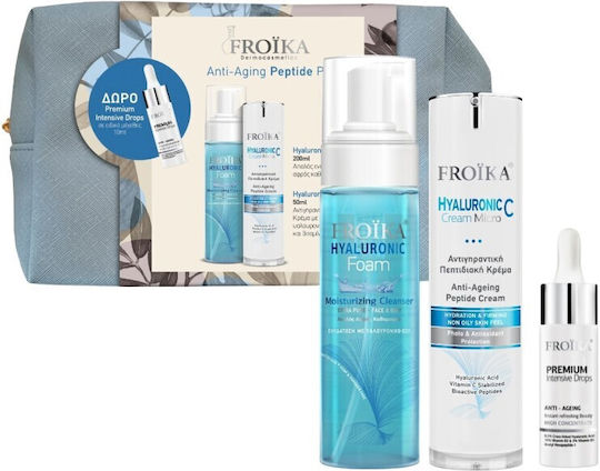 Froika Anti-aging Peptide Power Skin Care Set for Αnti-ageing, Moisturizing & Facial Cleaning 4pcs