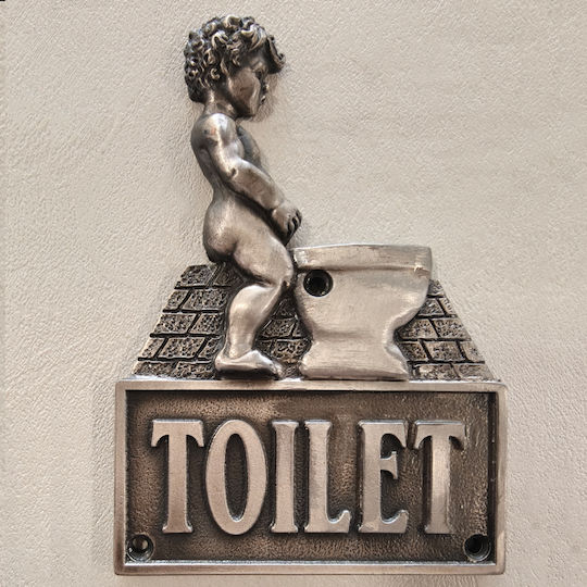 Μεταλλική Ένδειξη Wc Σετ Άνδρα – Γυναίκα Κασσίτερο 9×13cm