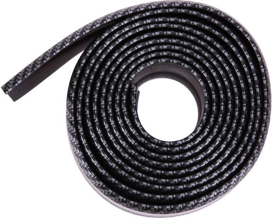 Design Protective Strip Door Sill Bumper Universal Interior Exterior Car Tuning Rubber Carbon Fiber Pattern 2.5m