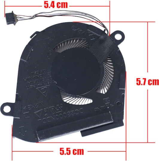 Laptop Fan Cpu Cooling Fan Dell Latitude 7300 Dc28000nddl Nd65c18 18g17 4pin Code 81481