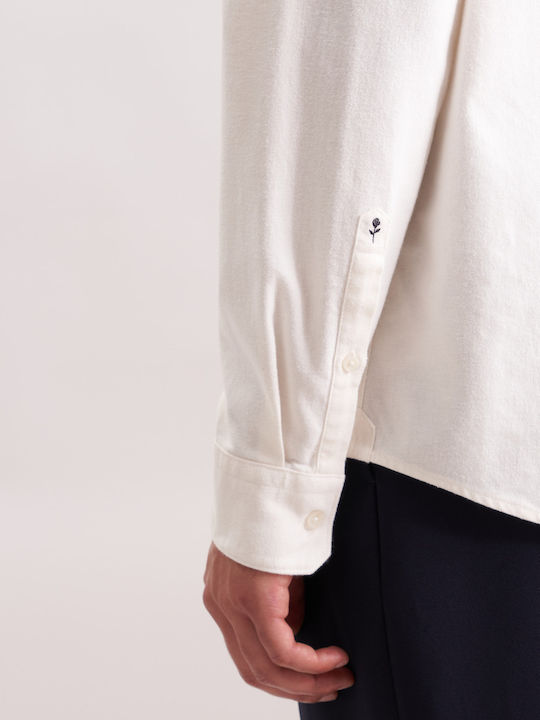 Long-sleeved Cotton Shirt Ecru