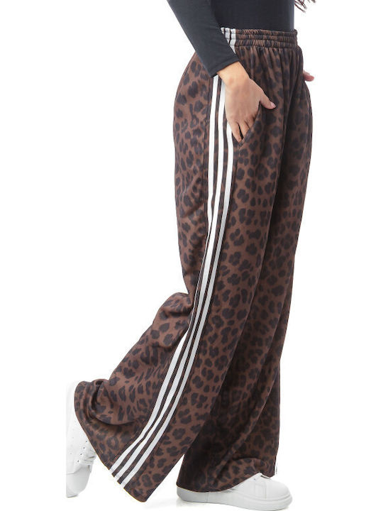 Wide Pantaloons Animal Print Stripes