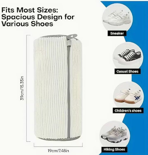 Set of 2 Washing Machine Shoe Bags Off-White