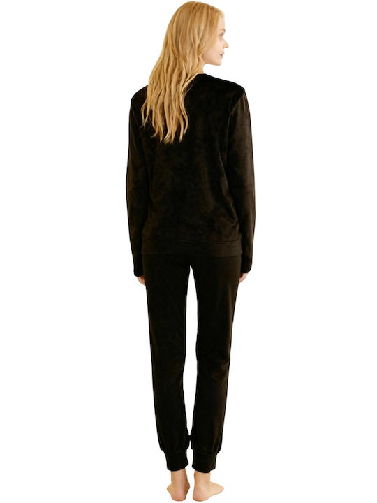 Mihra Winter Women's Pyjama Set Anthracite