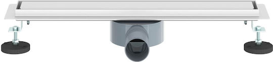 vidaXL Siphon Spülbecken mit Größe 50x11cm Silber