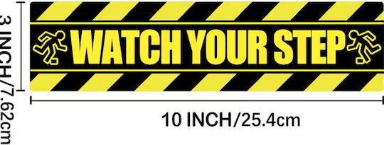 Αυτοκόλλητο Δαπέδου “watch Your Step” 25.4×7.62 Cm
