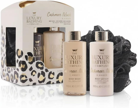 The Luxury Bathing Company Cashmere Musk & Amber Hautpflegeset für Reinigung Körperreinigung & Aufhellung 3Stück