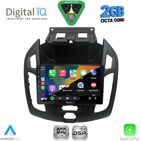 Digital IQ Auto-Audiosystem für Ford Transit Connect 2013-2018 (Bluetooth/USB/WiFi/GPS/Apple-Carplay/Android-Auto) mit Touchscreen 9"