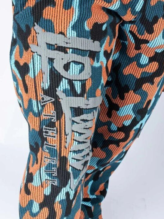 Boston Cargo Παντελόνι Φόρμας με Λάστιχο Camo, Orange