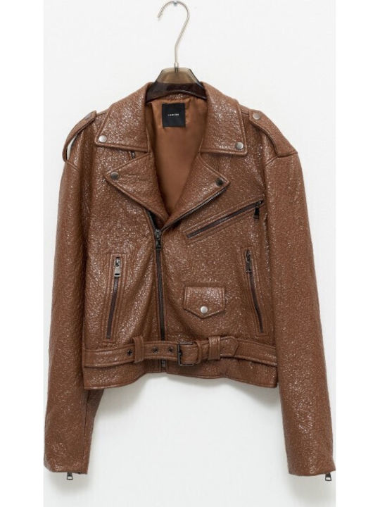 Damen Bikerjacke Camel