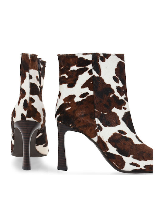 Leder Stiefeletten Damen Weiß
