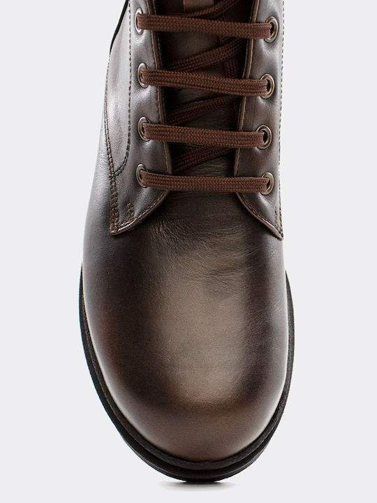 Leder Stiefeletten Damen Braun