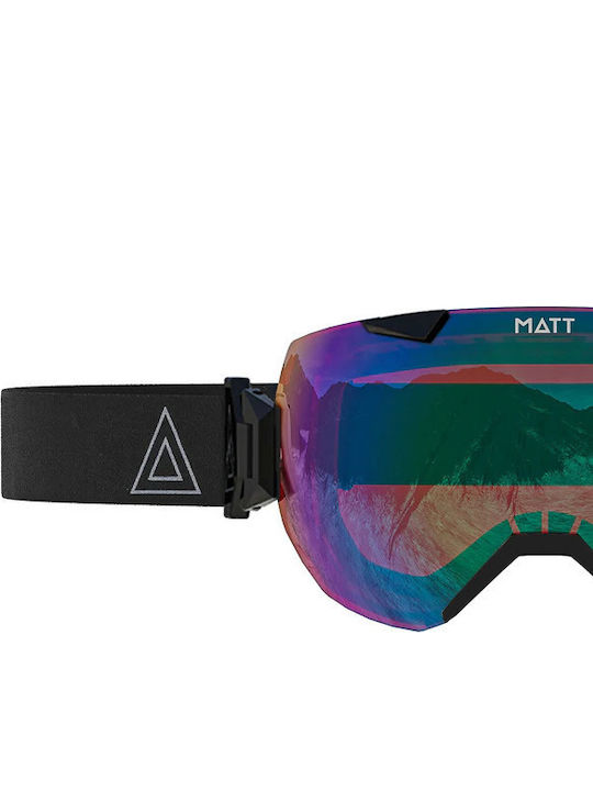 Matt Μάσκα Σκι & Snowboard Ενηλίκων Πολύχρωμη με Φακό σε Πολύχρωμο Χρώμα