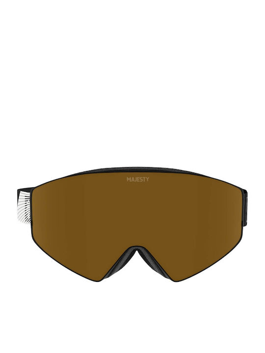 Majesty Μάσκα Σκι & Snowboard Ενηλίκων Μαύρη με Φακό σε Μαύρο Χρώμα Majesty Μάσκα Σκι & Snowboard Ενηλίκων Μαύρη με Φακό σε Μαύρο Χρώμα