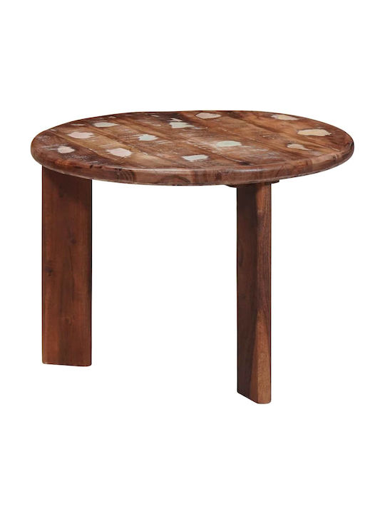 Round Side Table Wooden Multicolour 3 Pieces M54xW54xH40cm