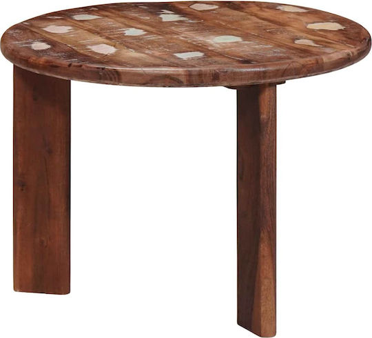 Masă Laterală Rotundă Din Lemn Multicolor 2 Buc M50xL50xÎ40cm